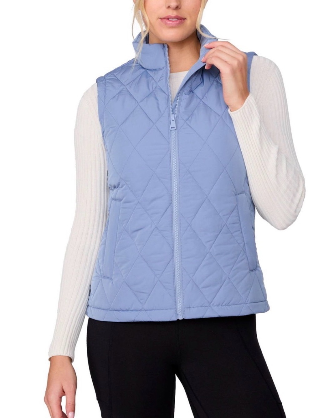 Free Country women Quilted Sleeveless Vest - Blue